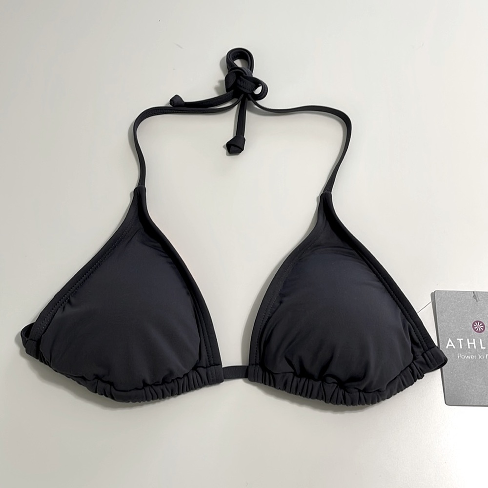 Athleta Gray String Bikini Top Size S
